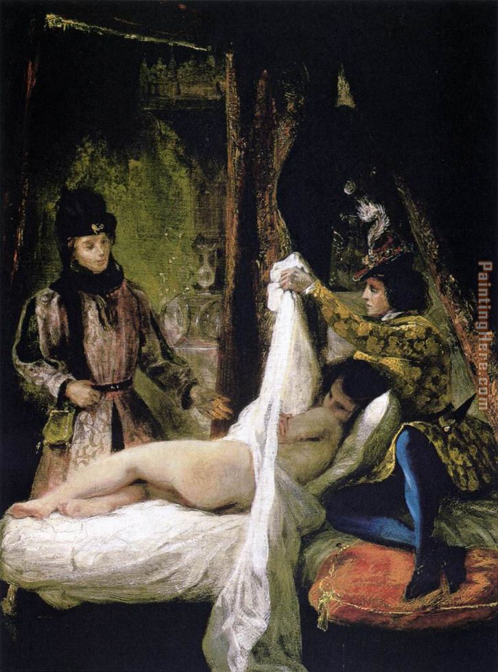 Louis d'Orleans Showing his Mistress painting - Eugene Delacroix Louis d'Orleans Showing his Mistress art painting